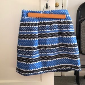Anthropologie navy and blue skirt- size medium